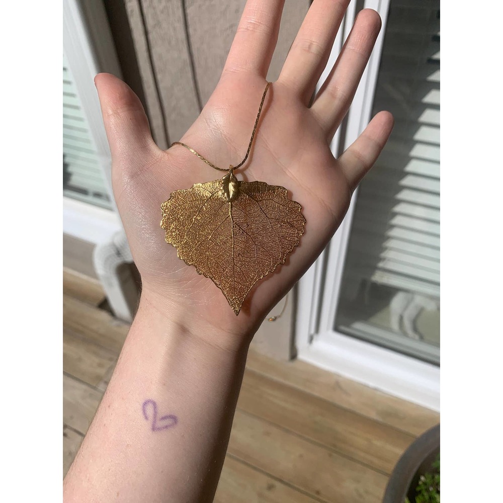 26vintage Gold Leaf Necklace | Costume Gold Leaf … - image 3